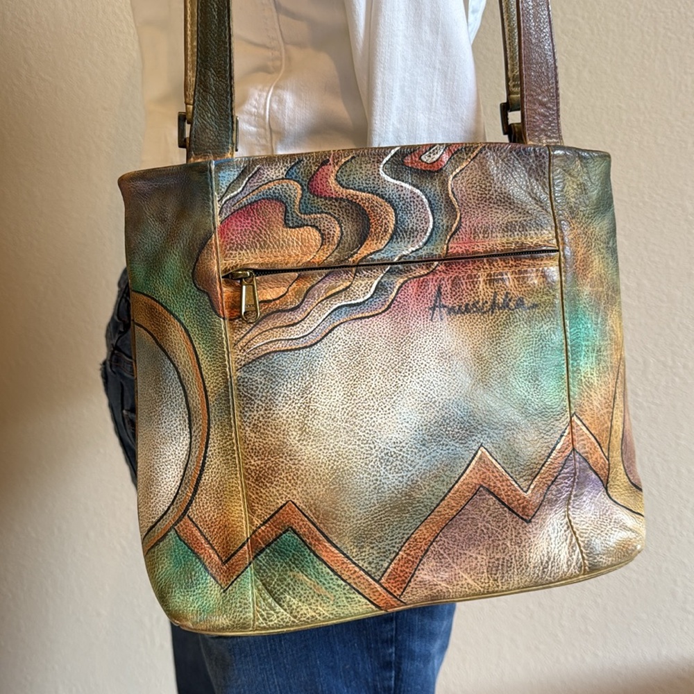 Anuschka Artistic Multicolor Shoulder Bag - Picture 4 of 12